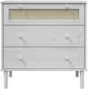 vidaXL Schubladenkommode SENJA Rattan-Look Weiß 80x40x80 Kiefernholz 358023 Bild 5