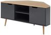 BAÏTA TV-Schrank, Holzwerkstoff, Eiche und Anthrazit, L115cm Bild 1