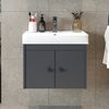 Roomart ADA Badmöbel Set– 2-teiliges Badezimmermöbel Set- Waschbecken mit Unterschrank - H 42 x B 35 x T 60 cm • Anthrazit Bild 3