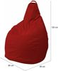 Dmora Pouf Aunter, Mehrzwecksessel, Sitzsack, Hockerhocker, Made in Italy, 90x90 h120 cm, Rot Bild 3