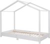 roba Hausbett 70 x 140 cm - inkl. Lattenrost - Massivholz und MDF - niedrige Einstiegshöhe - Weiß Bild 2