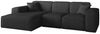 Ecksofa Designersofa CELES PREMIUM in Stoff Scala Schwarz Ottomane Links Bild 2