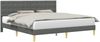vidaXL Bettrahmen mit Kopfteil Dunkelgrau 180 x 200 cm Stoff 3414685 Bild 2