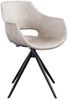 KAWOLA Stuhl ZAJA Esszimmerstuhl Microfaser drehbar cremeweiß 85 x 59 x 57 cm Bild 3