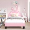 vidaXL Kinderbettgestell mit Kopfteil Rosa 80 x 200 cm PU 42011197 Bild 3