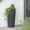 Scheurich Coneo High 70, Hochgefäß/Blumentopf/Pflanzkübel, rund, aus Kunststoff Farbe: Schwarz-Granit, 38,8 cm Durchmesser, 70 cm hoch, 27 l Vol. Bild 3