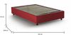 Dmora Doppelbett Asid, Bettkasten mit Stoffbezug, 100 % Made in Italy, Öffnung vorne, geeignet für Matratzen 120 x 190 cm, Rot Bild 3