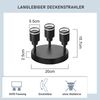 ZMH Deckenstrahler Schwarz Modern Deckenleuchte: 3 Flammig Schwenkbar Deckenspots Küchenlampe Metall Flurlampe Rund Schwarz GU10 Deckenlampe für Büro Wohnzimmer Schlafzimmer, Ohne Leuchtmittel Bild 2