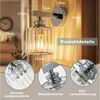 ZMH Wandleuchte Innen schwarz/chrom E27 Wandlampe Kristall Flurlampe, Augenschutz, ohne Leuchtmittel, Moderne Wand Nachttischlampe für Schlafzimmer Wohnzimmer Flur Bild 4