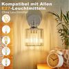 ZMH Wandleuchte Innen schwarz/chrom E27 Wandlampe Kristall Flurlampe, Augenschutz, ohne Leuchtmittel, Moderne Wand Nachttischlampe für Schlafzimmer Wohnzimmer Flur Bild 3