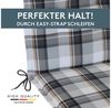 LILENO HOME Liegenauflage perfekt für Strandliege, Sonnenliege Auflage, Gartenliege Auflage, (1er Set), Polster Auflage für Rollliegen Karo Grau, Sitzpolster Bild 3