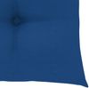 vidaXL Gartenstühle mit Blauen Kissen 3 Stk. Massivholz Teak 3062539 Bild 5