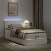vidaXL Ottoman-Bett mit Matratzen & LEDs Reinweiß 100x200cm Kunstleder 3312138 Bild 3