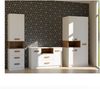 Marmex Möbel Grant Set-D Jugendzimmer Komplett-Set 3-teilig mit Kleiderschrank, Kommode, geschlossenes Regal, Kinderzimmermöbel, laminierte Spanplatte, weiß+riviera Eiche, 262,5x195x55 cm Bild 5
