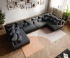 Wohnlandschaft Clovis XL Schwarz Modulsofa erweiterbar Bild 4