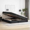 vidaXL Aufbewahrungsbett mit Matratze Schwarz 200 x 200 cm Kunstleder 3370178 Bild 4