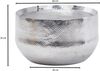 Couchtisch Aluminium Silber 60 x 60 x 35 cm Wohnzimmertisch Hammerschlag, Designer Sofatisch Rund Alu Orientalisch, Runder Kaffeetisch Metall Klein Bild 4
