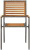 vidaXL Garten Stapelstühle 2 pcs Braun und Grau 54 x 56 x 90 cm 42006823 Bild 5
