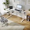 BBWL Computertisch Elektrischer höhenverstellbarer Schreibtisch mit 15 mm P2-Spanplatte (Packung, 2 AC + 2 USB Anschlüssen, Becherhalter & Kopfhörerhaken), 73–118 cm höhenverstellbar Bild 2