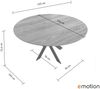 Esstisch LINUS 135x135cm Eiche Furnier lackiert schwarzes Kreuzgestell : Eiche Bild 3