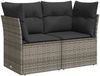 vidaXL Gartensofa 2-Sitzer mit Kissen Grau Poly Rattan 366137 Bild 2