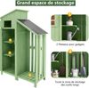Merax 174cm Gerätehaus, Gartenschrank Geräteschuppen Geräteschrank, auch für kleine Gärten geeignet, Grün Bild 4