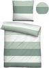 biberna Mako-Satin Bettwäsche 0615210 BLOCKSTREIFEN, salbei, 1x 155x200 cm + 1x 80x80 cm Bild 5