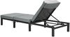 2er Set SVITA PEACH Gartenliege mit Polsterauflage Klappbar Polyrattan Schwarz Bild 4