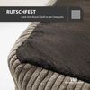ROHRSCHNEIDER Hundebett - Cord, Hundekorb, Tierbett, Wendekissen, Bezug waschbar, rutschfest Taupe 15x55x42cm Bild 5
