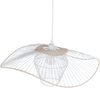 'Lunga' Hängeleuchte Rattan weiß beige, 60 x 60 x 110 cm Bild 4