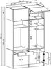 Roomart Waschturm Doppelschrank mit Ausziehplatte – SERIE 1 - 134 cm breit, Waschmaschinenschrank für Waschküche & Hauswirtschaftsraum • Weiß Bild 5