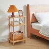 IBUYKE Holz Beistelltisch Modernes Design Weiß 3 Ebenen 39x29x68.5cm Bild 5