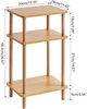 IBUYKE Holz Beistelltisch Modernes Design Weiß 3 Ebenen 39x29x68.5cm Bild 3