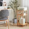 IBUYKE Holz Beistelltisch Modernes Design Weiß 3 Ebenen 39x29x68.5cm Bild 4