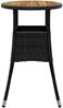 vidaXL Gartentisch Ø60x75 cm Akazienholz und Poly Rattan Schwarz 310602 Bild 4