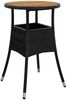vidaXL Gartentisch Ø60x75 cm Akazienholz und Poly Rattan Schwarz 310602 Bild 2