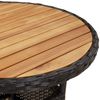 vidaXL Gartentisch Ø60x75 cm Akazienholz und Poly Rattan Schwarz 310602 Bild 5