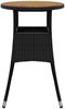 vidaXL Gartentisch Ø60x75 cm Akazienholz und Poly Rattan Schwarz 310602 Bild 3