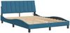 vidaXL Bettgestell mit LED ohne Matratze "Hanko" Blau 140x190 cm Samt 3213779 Bild 3