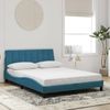 vidaXL Bettgestell mit LED ohne Matratze "Hanko" Blau 140x190 cm Samt 3213779 Bild 4