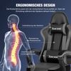 Hiazurm Gaming-Stuhl Gaming Stuhl Chair Gamer Sessel - Ergonomischer Gamer Stuhl (Tragkraft 150 Kg), Gamingstuhl mit Fußstütze Kopfstütze und Lordosenstütz PC Sessel Bild 3