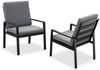 MeXo Gartenlounge-Set Alu Gartenmöbel-Sets Gartenstuhl, (2-tlg, 2 Esszimmerstühle, 60x 68x 85 cm, 4 Auflagen, bis zu 140 kg belastbar), wetterfest Gartengarnitur Set Bild 5