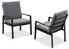 MeXo Gartenlounge-Set Alu Gartenmöbel-Sets Gartenstuhl, (2-tlg, 2 Esszimmerstühle, 60x 68x 85 cm, 4 Auflagen, bis zu 140 kg belastbar), wetterfest Gartengarnitur Set Bild 4