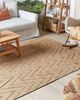 Teppich Jute beige geometrisches Muster 160 x 230 cm Kurzflor DADAY Bild 3