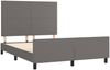 Doppelbett, Polsterbett mit Kopfteil Kunstleder Grau 140x200 cm Bild 4