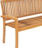 vidaXL Stapelbare Gartenbank mit Auflage 159 cm Massivholz Teak 3063307 Bild 4