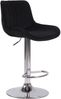 2er Set Barhocker Lentini, drehbar, Schwarz, Chrom, Samt Bild 2
