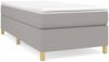 vidaXL Boxspringbett mit Matratze Hellgrau 100x200 cm Stoff 3144498 Bild 2