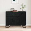 vidaXL Sideboard Schwarz Eichen-Optik 97 x 32,5 x 74,5 cm 868778 Bild 4