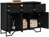 vidaXL Sideboard Schwarz Eichen-Optik 97 x 32,5 x 74,5 cm 868778 Bild 3